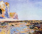 克劳德 莫奈 : Beach and Cliffs at Pourville, Morning Effect